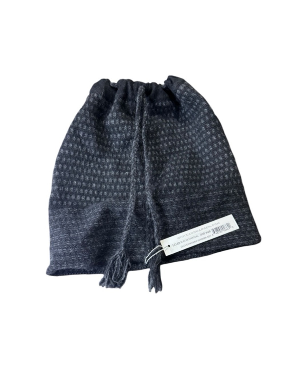 Women's White + Warren Black Charcoal Cashmere Hat One Size